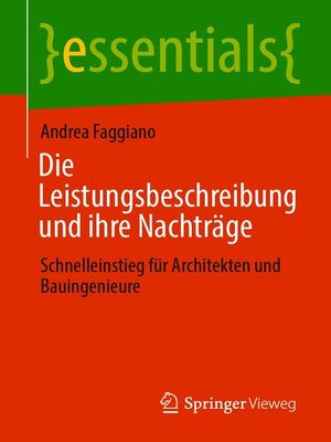 cover image of Die Leistungsbeschreibung und ihre Nachträge